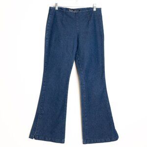 Guess Jeans Flare Side Zip Stretchy Bootcut Y2K Mid Wash Blue Size 29 USA